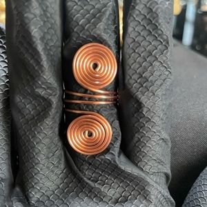 New Copper wire weaved spiral one of a kind ring